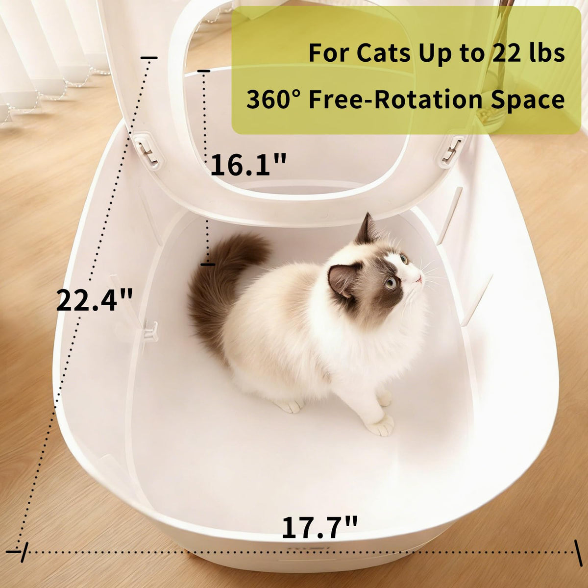 Large Top Entry Cat Litter Box with Scoop P3395