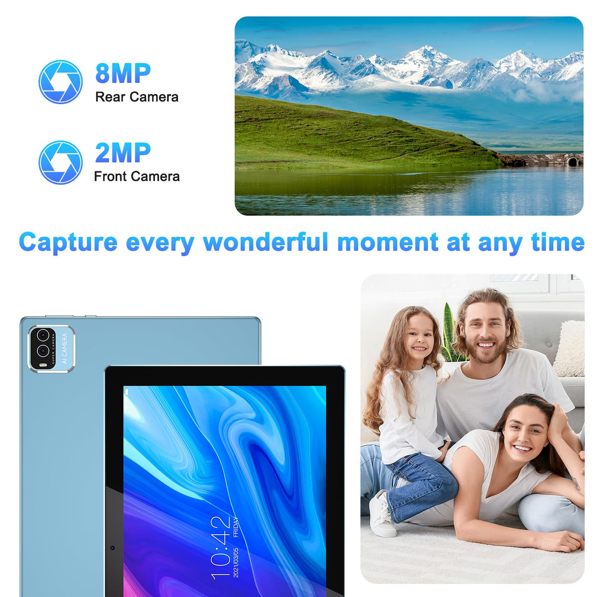 10 Inch Android Tablet 64GB 12GB RAM 6000mAh WiFi-6 N92785