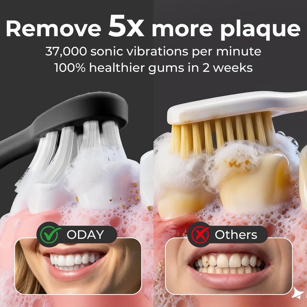 Rechargeable UV Sanitizing Sonic Toothbrush Black White D162