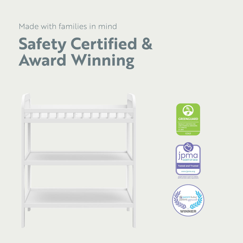 White Changing Table with Changing Pad B11938