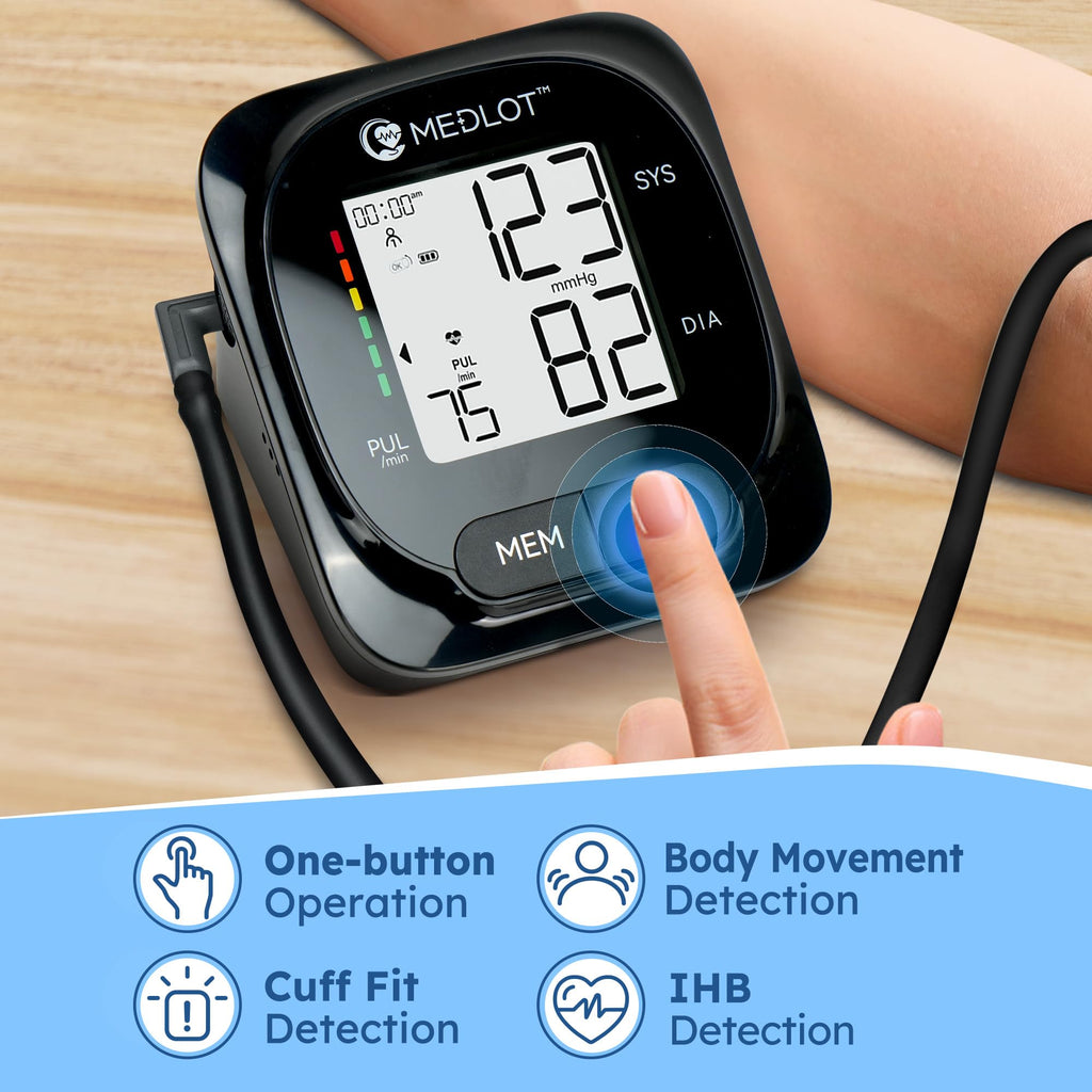 Automatic Upper Arm Blood Pressure Monitor with Adapter and Storage Bag O17605