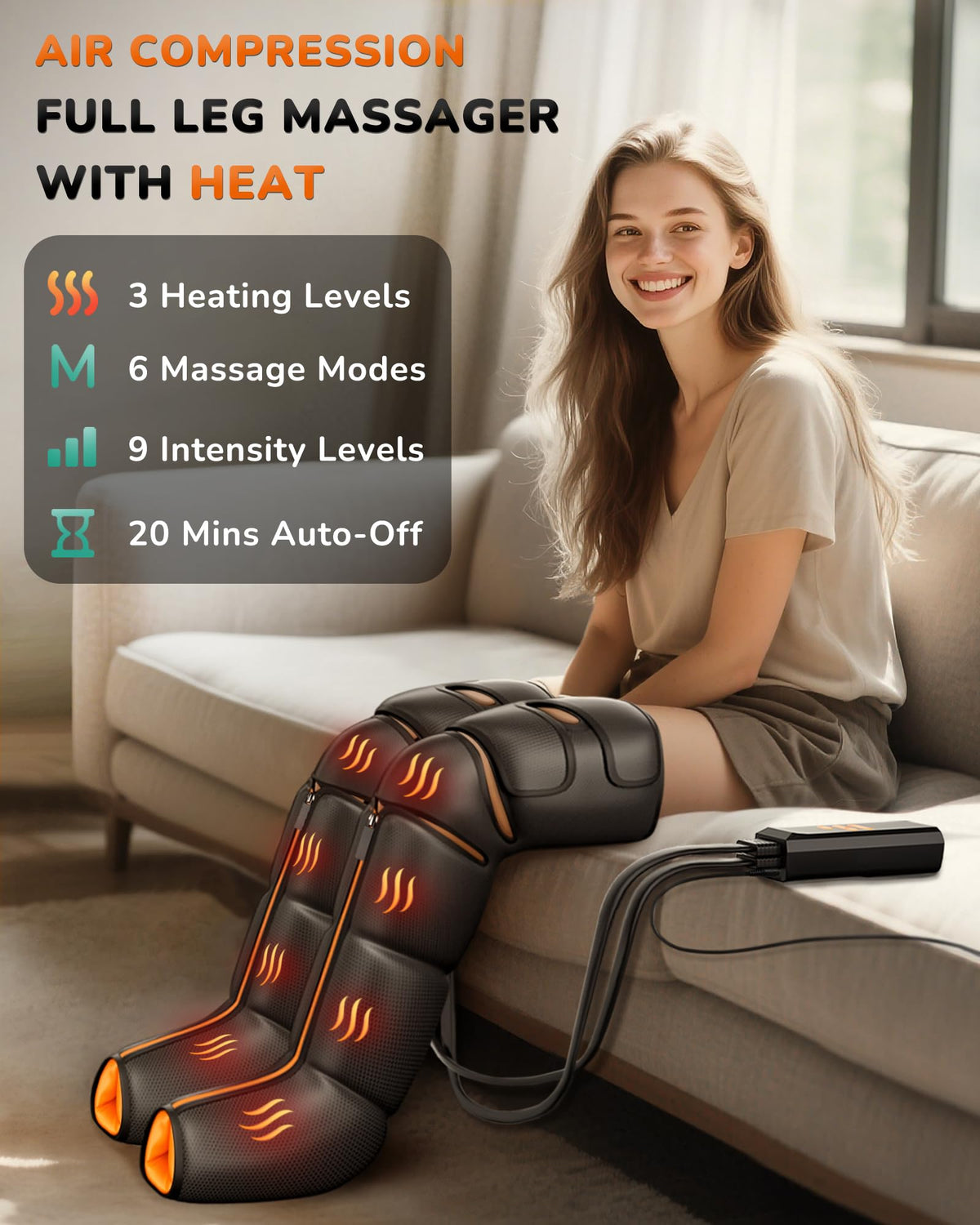 Leg Compression Massager with Heat N396