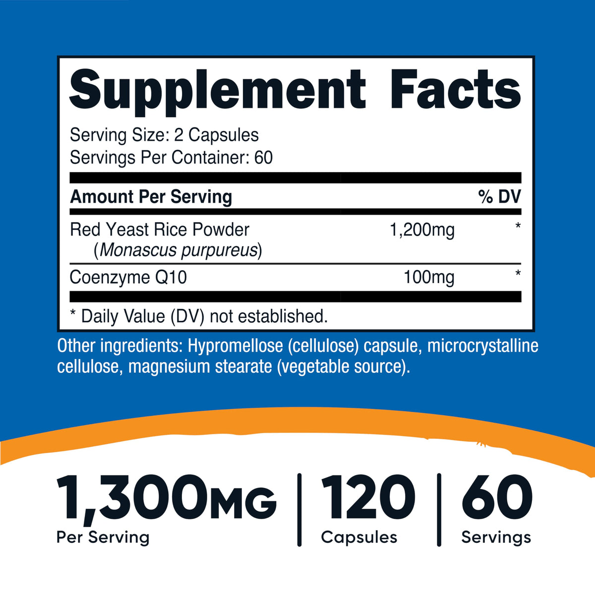 Red Yeast Rice with CoQ10 1300mg 120 Capsules M143