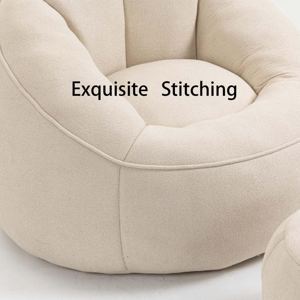 Microfiber Memory Foam Bean Bag Chair with Ottoman T4852