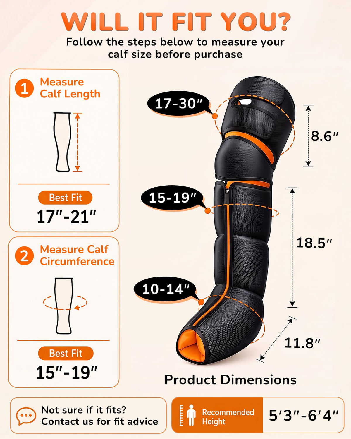 Leg Compression Massager with Heat N396