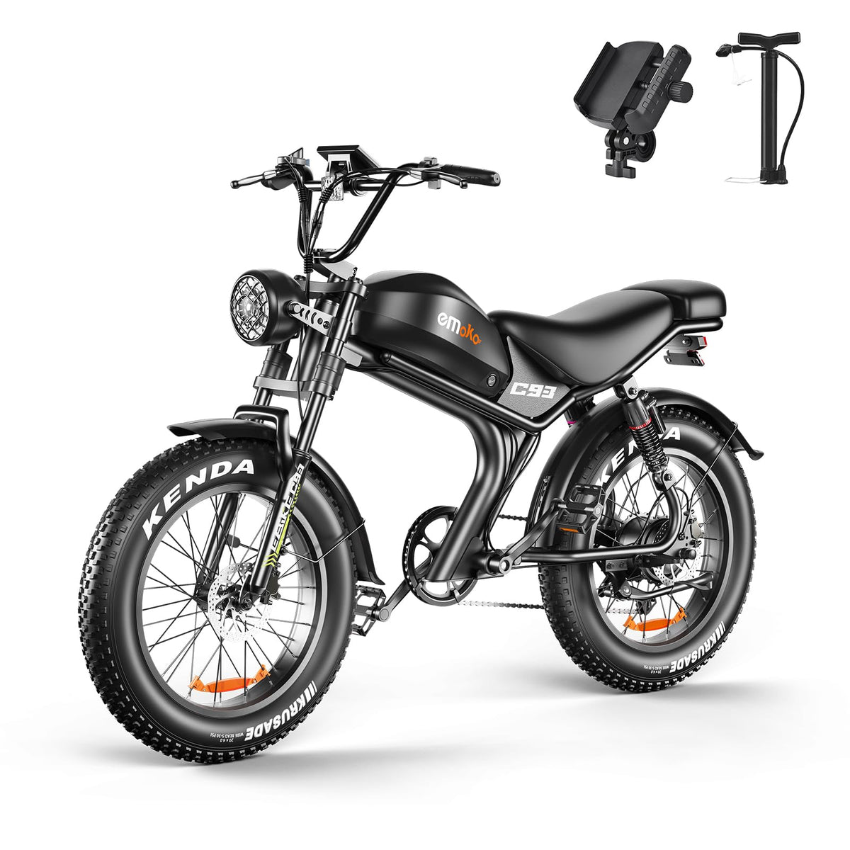Peak 1500W 48V 20Ah 20'' Fat Tire 7-Speed Electric Bike E901419
