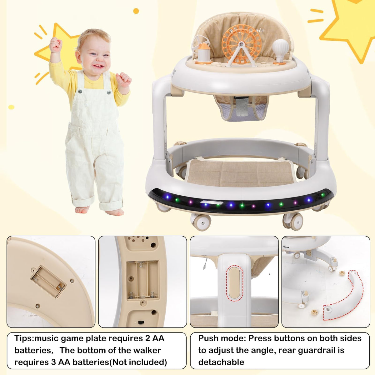 4 in 1 Foldable Baby Walker V5917