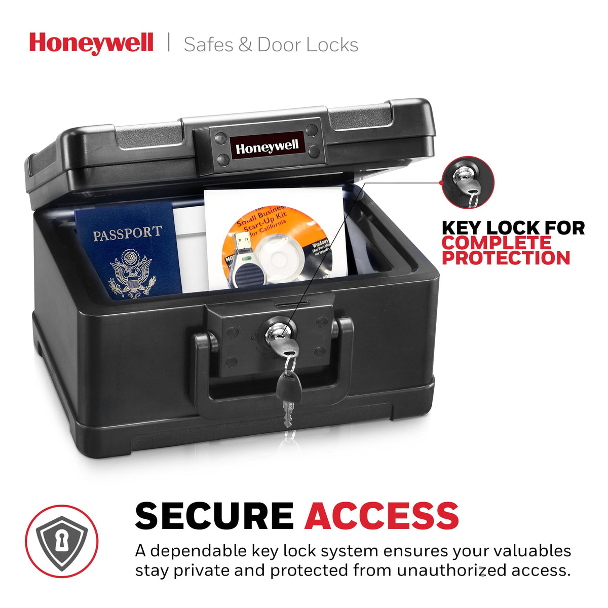 Small Black ABS Plastic Safe with Key Lock S691182