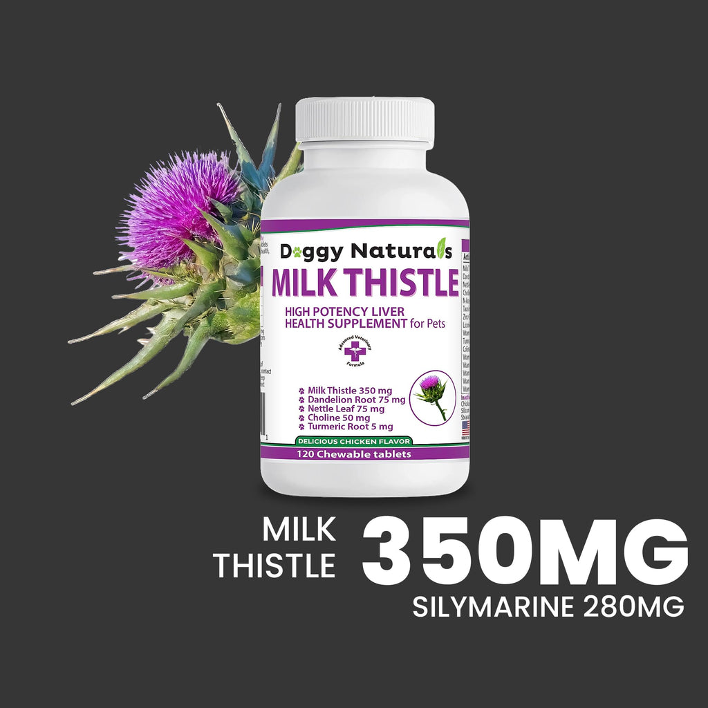 Milk Thistle Liver Health Supplement for Dogs 120 tabs G558368