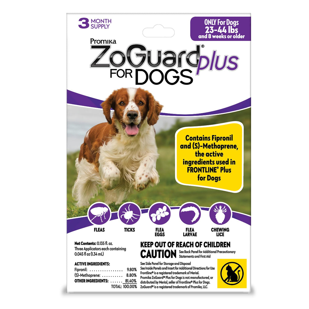 Flea and Tick Prevention for Medium Dogs 23-44lbs (3 Doses) Q4490