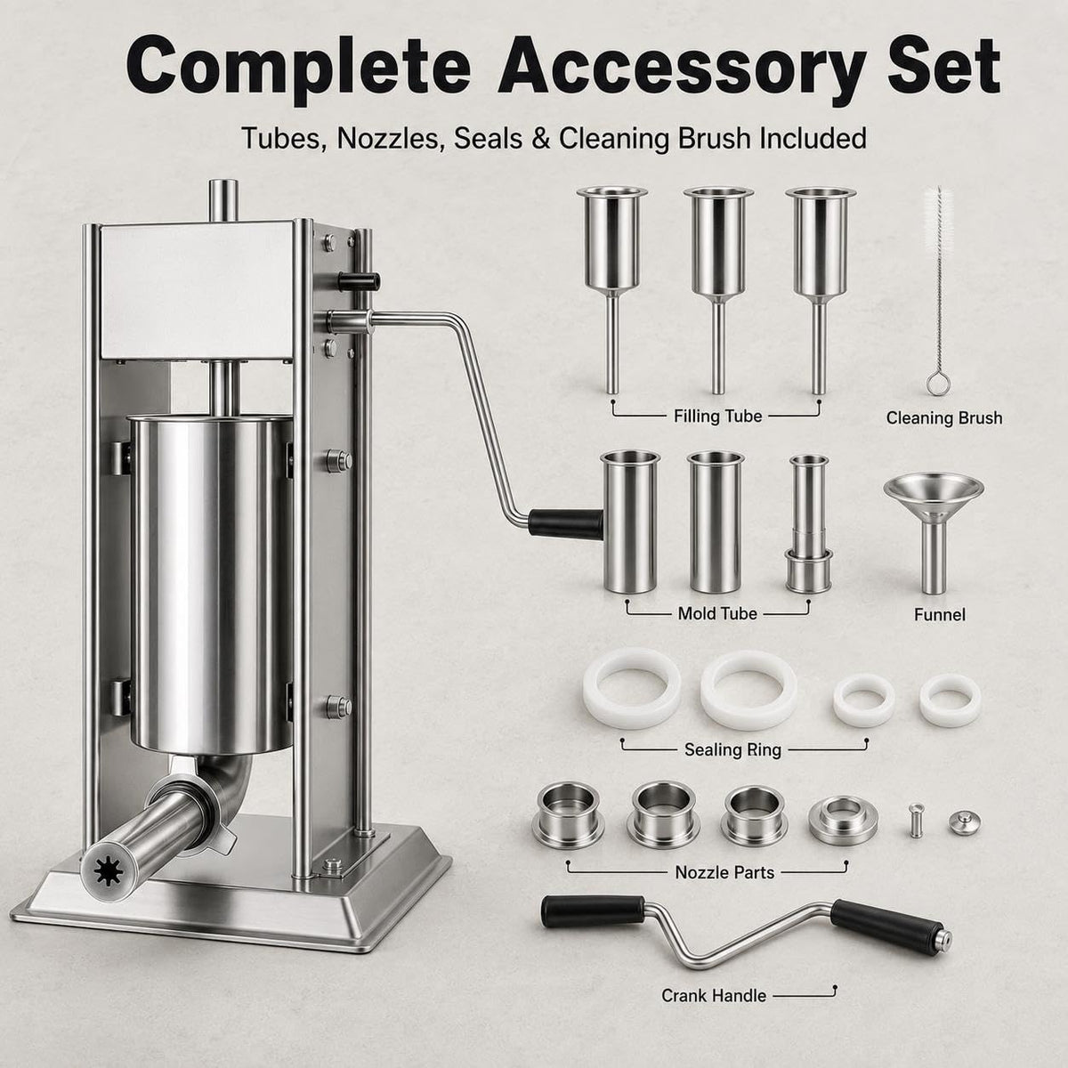 Stainless Steel Sausage Stuffer & Churro Press F313