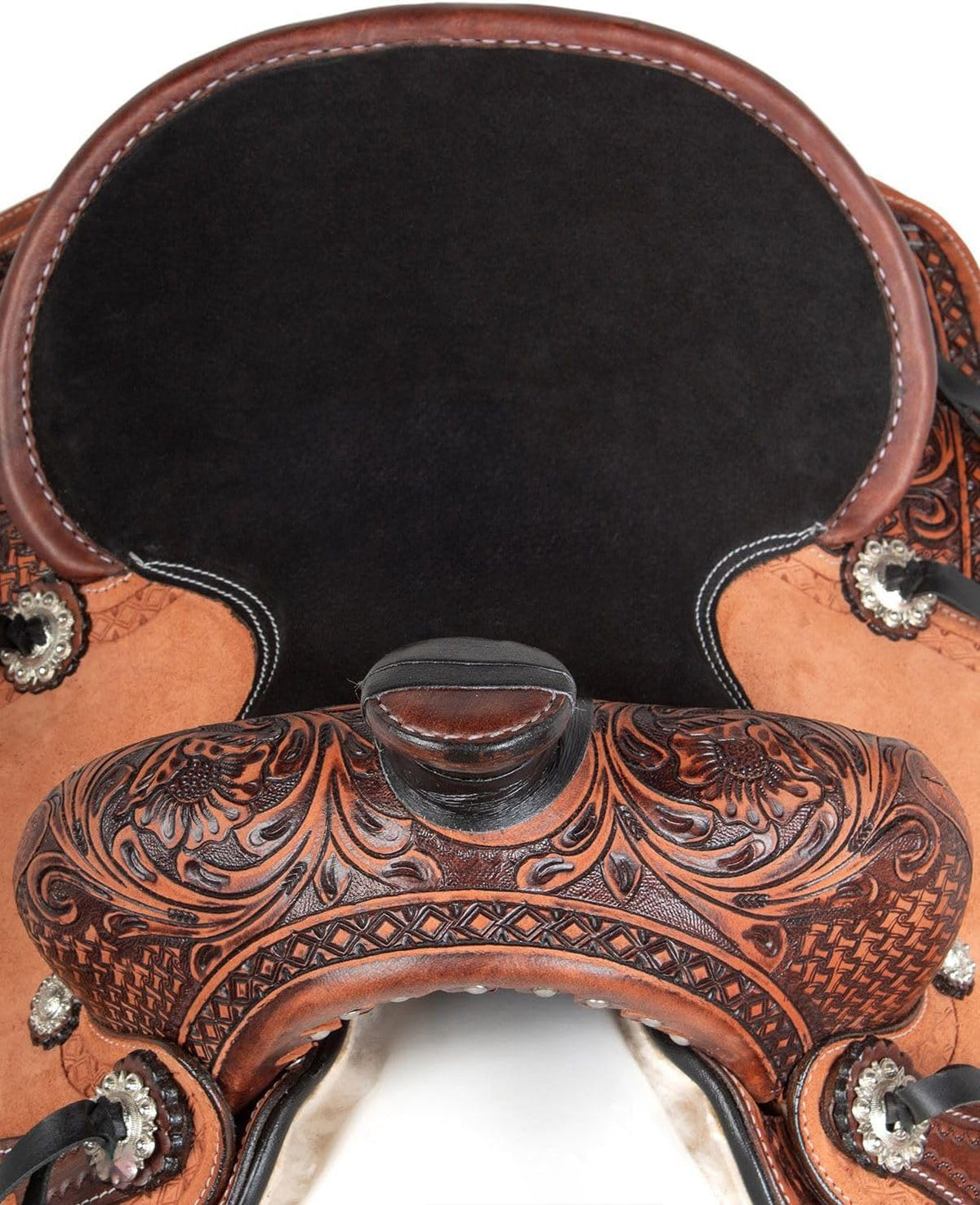 Leather Horse Saddle Set with Tack & Stirrups K393767