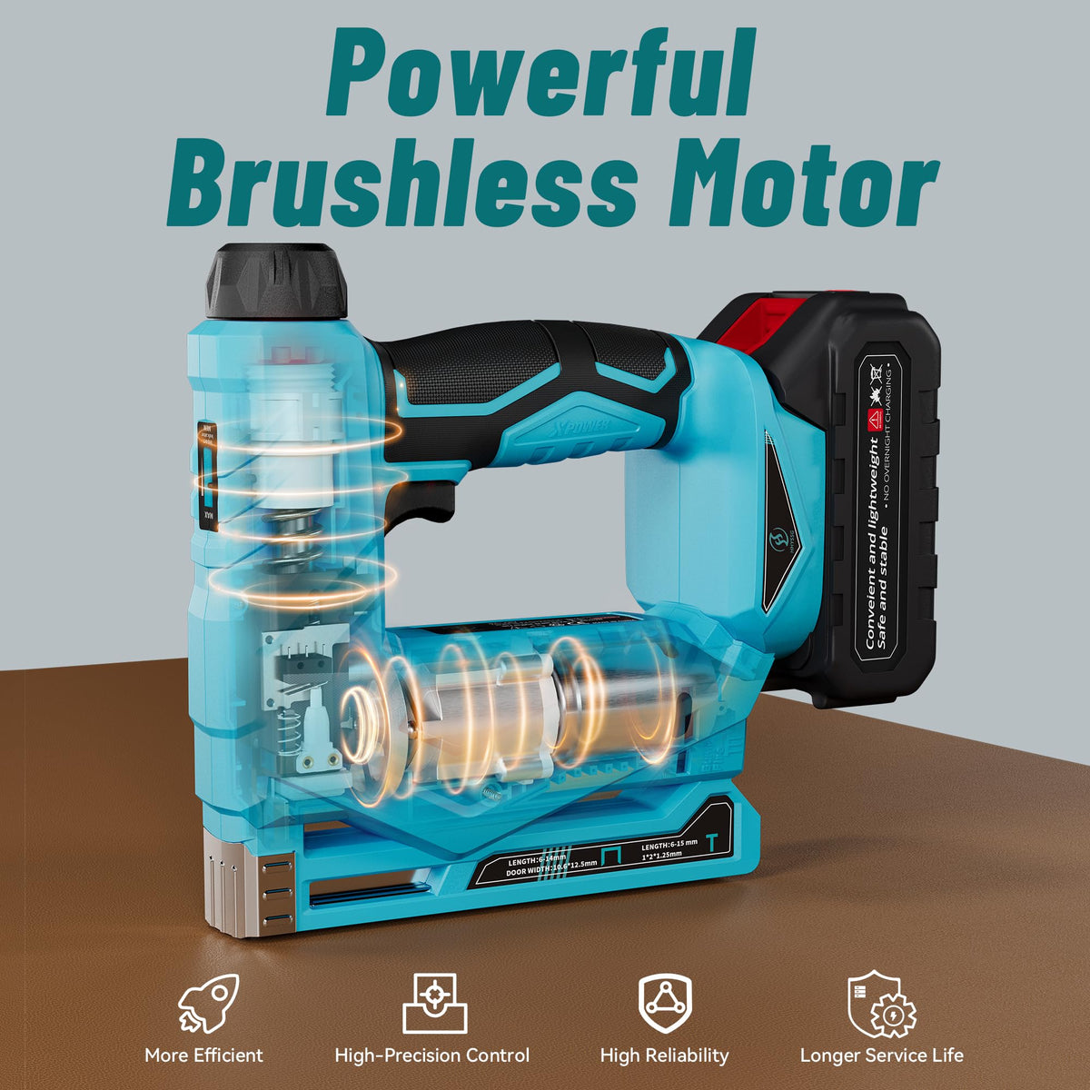 Cordless 2-in-1 Brad Nailer Staple Gun B40308