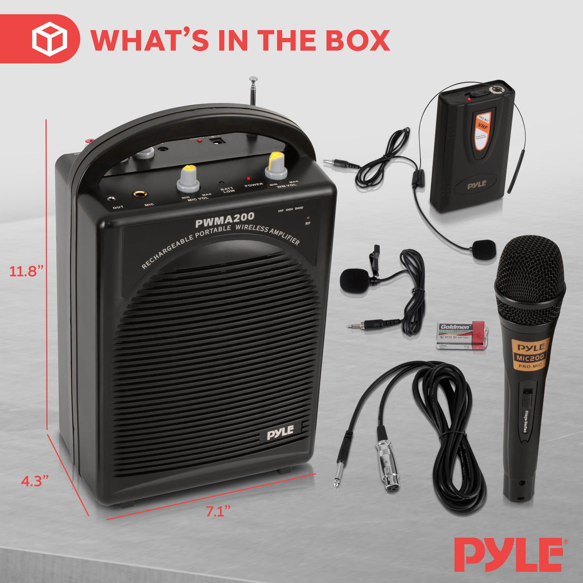 Portable PA Speaker & Microphone System B9009