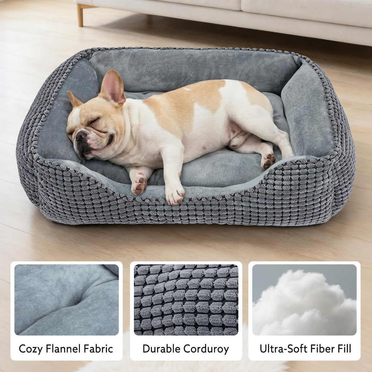Rectangle Washable Calming Dog Bed X676