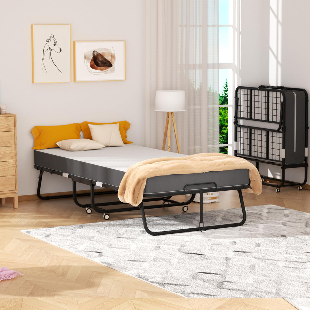 Folding Bed with Mattress Twin 75" x 38" R17833