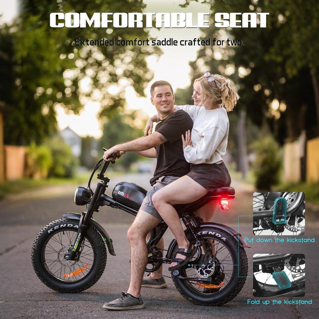 Peak 1500W 48V 20Ah 20'' Fat Tire 7-Speed Electric Bike E901419