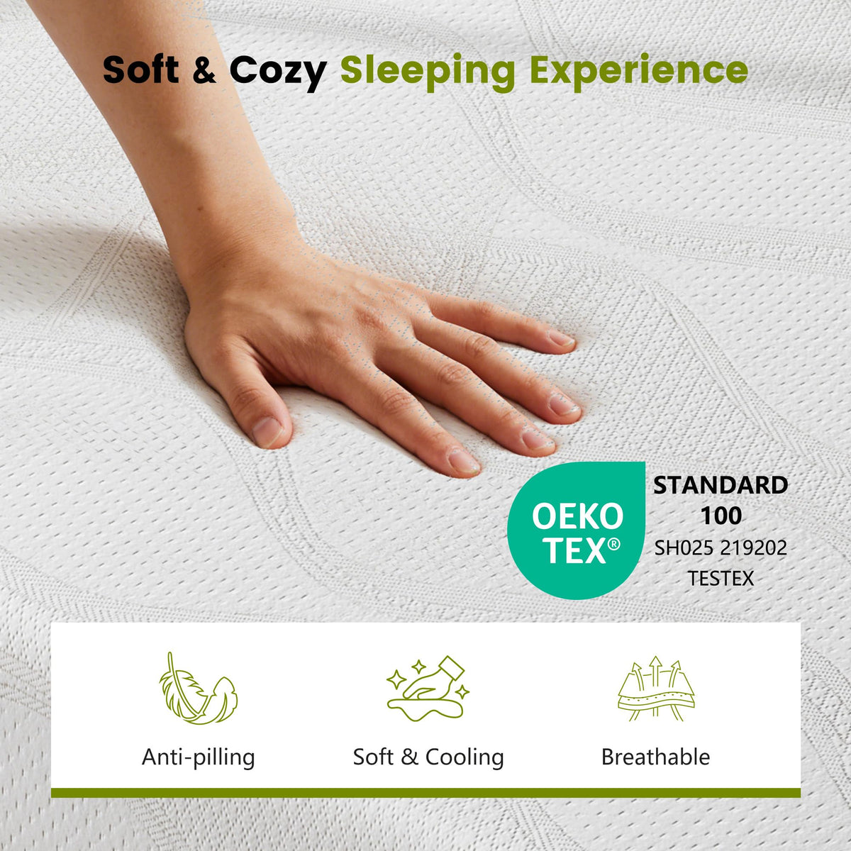 6 Inch Twin Memory Foam Mattress Q808