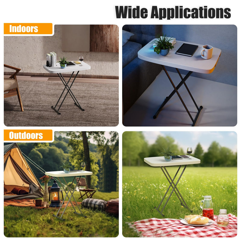 White 30" Folding Table W386