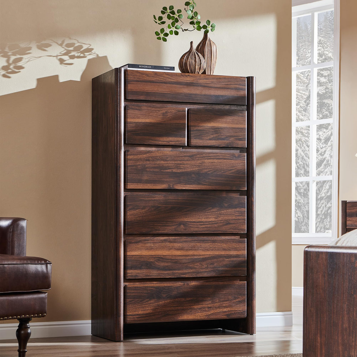Brown 7 Drawer Dresser B967