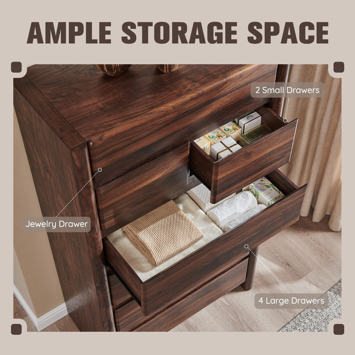Brown 7 Drawer Dresser B967
