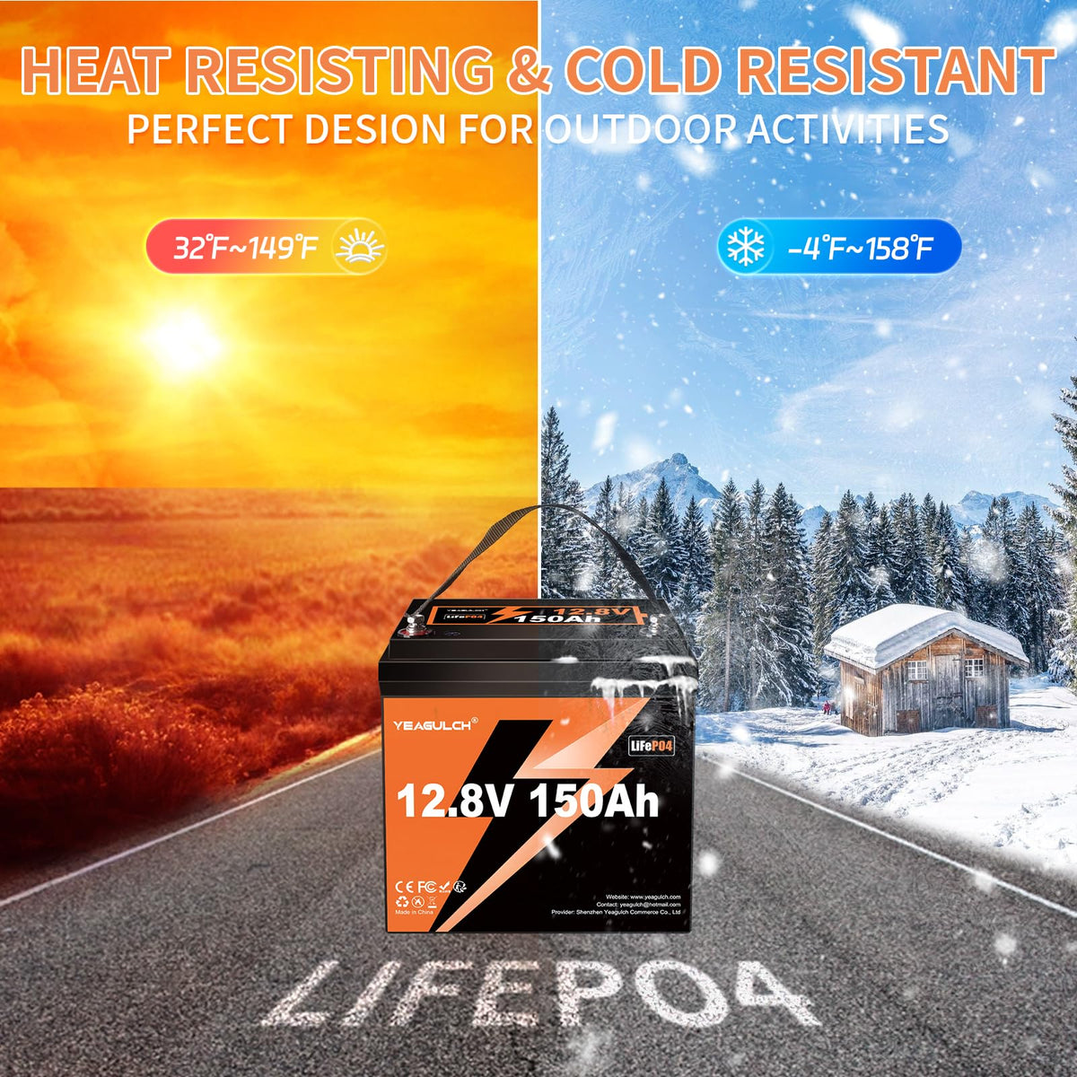 12V 150Ah LiFePO4 Lithium Battery T50347