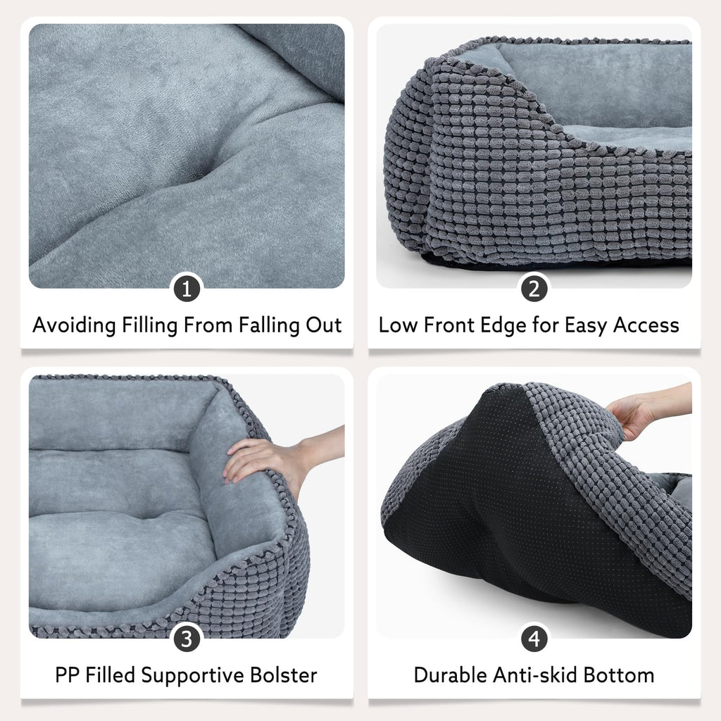Rectangle Washable Calming Dog Bed X676
