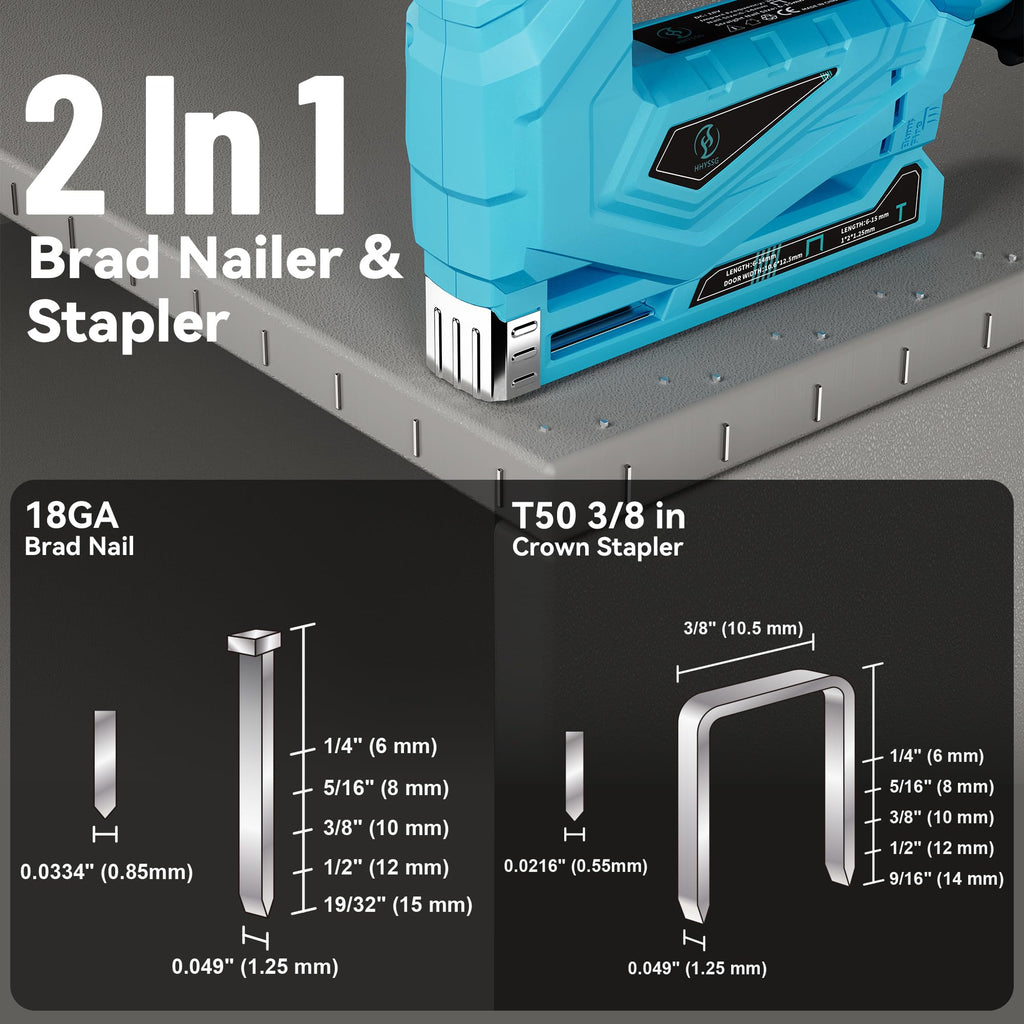 Cordless 2-in-1 Brad Nailer Staple Gun B40308