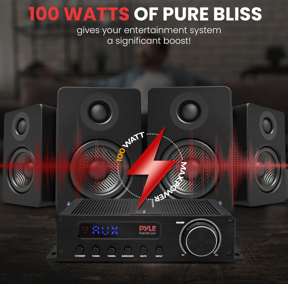 100W 5 Channel Bluetooth Home Theater Audio Amplifier G95402