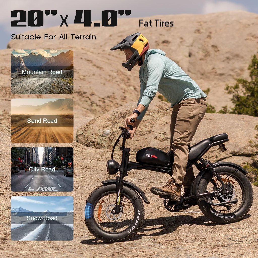 Peak 1500W 48V 20Ah 20'' Fat Tire 7-Speed Electric Bike E901419