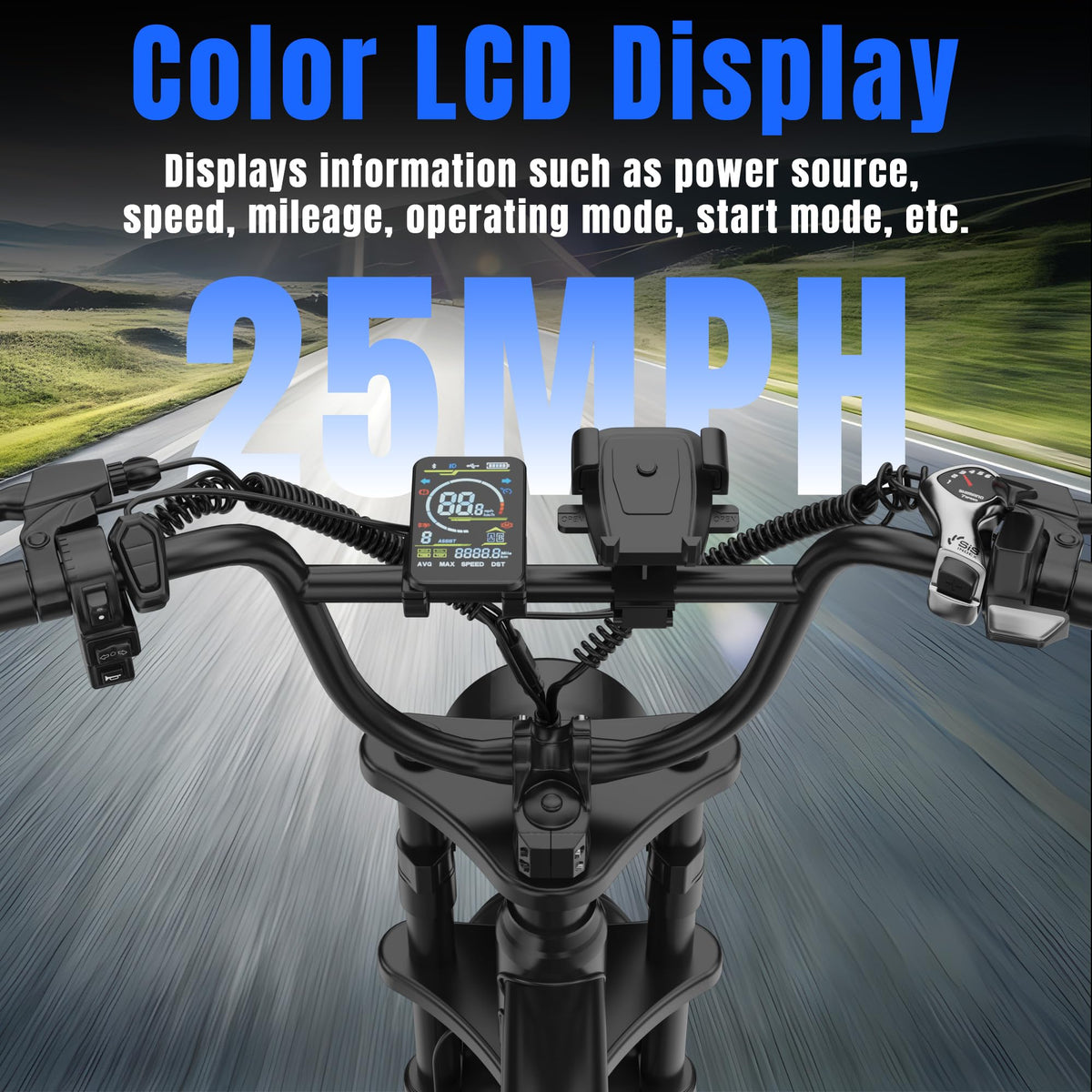 1500W Peak Motor Full Suspension Electric eBike Q626