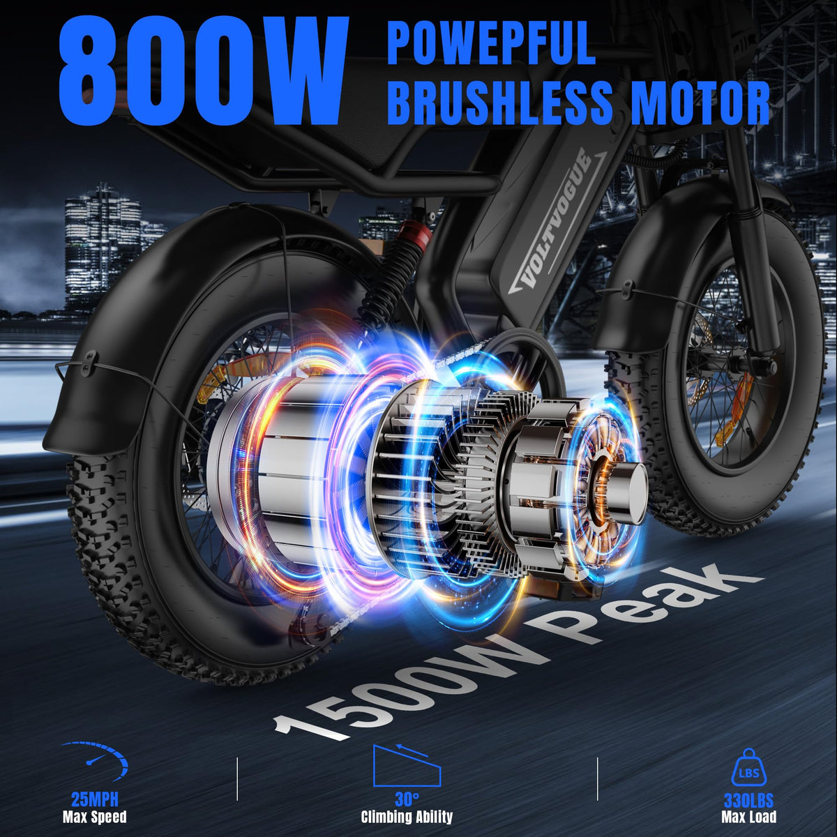 1500W Peak Motor Full Suspension Electric eBike Q626