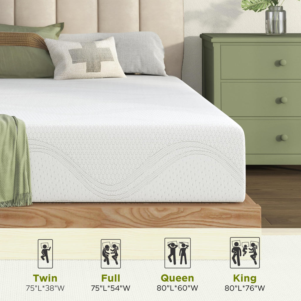 6 Inch Twin Memory Foam Mattress Q808