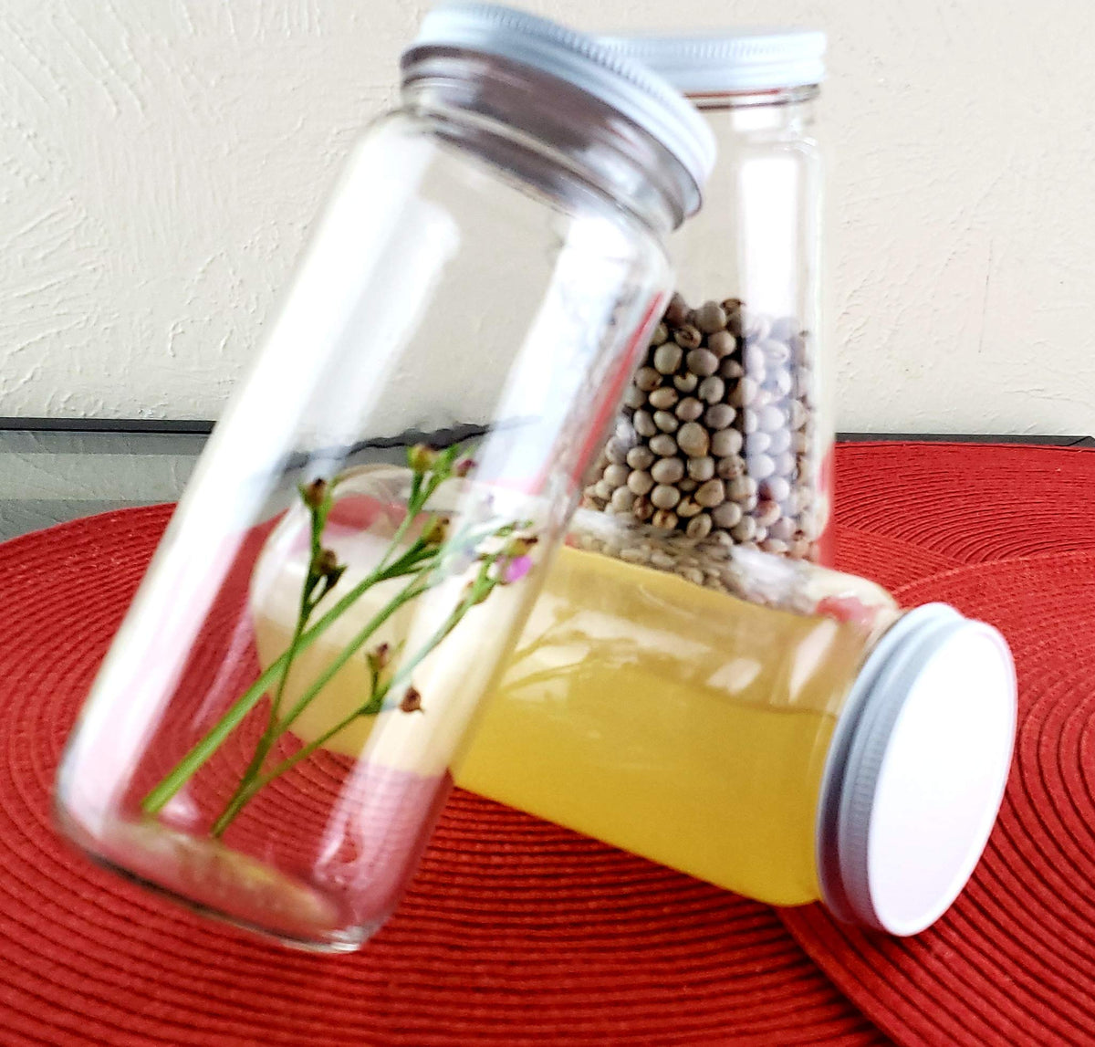 Wide Mouth Glass Bottle Jar 16 oz Y710984
