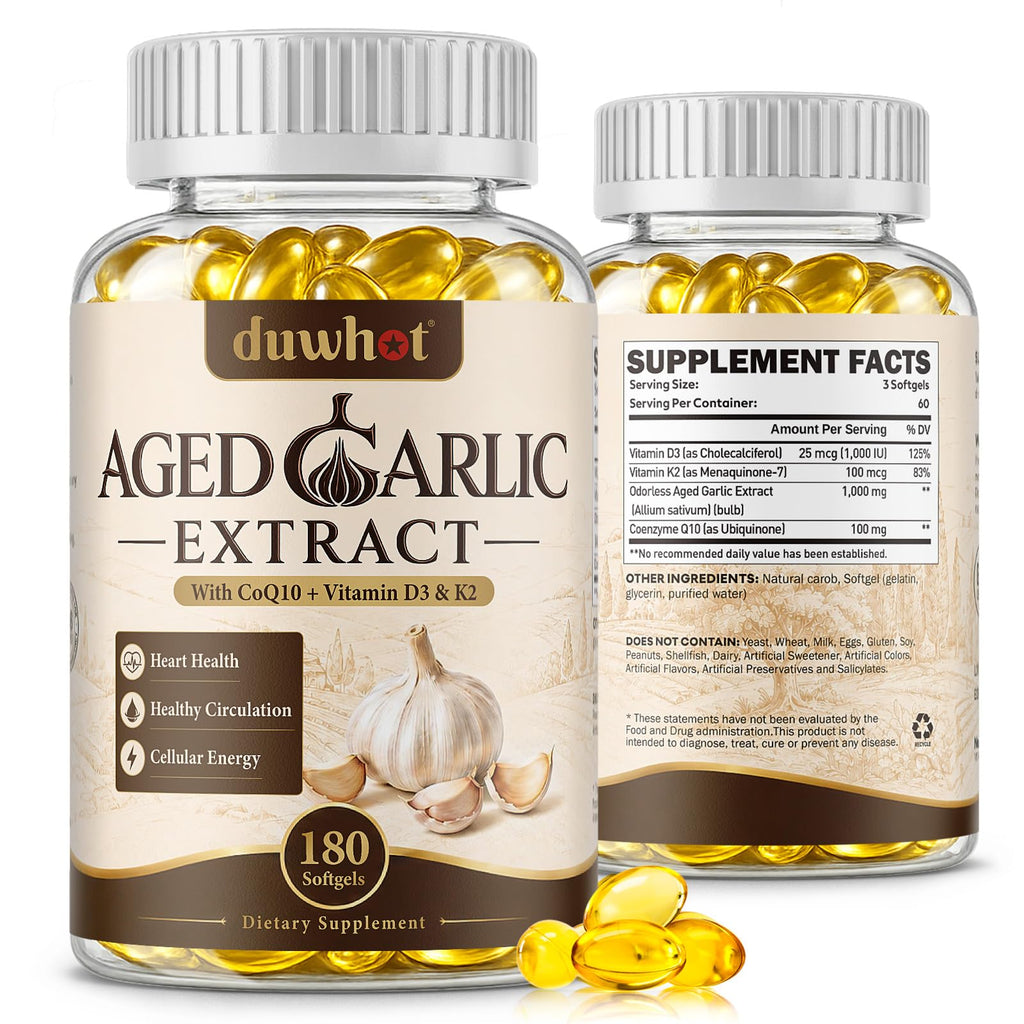 Aged Garlic Extract Capsules, 180 Softgels D7095