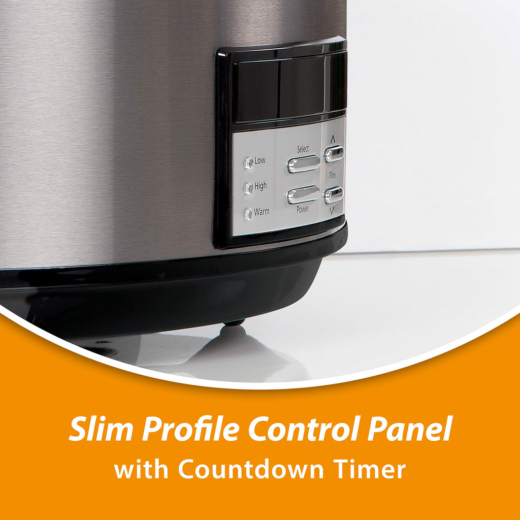 8 Quart Programmable Slow Cooker + 7 Quart Oval Manual Slow Cooker, Stainless Steel P9813