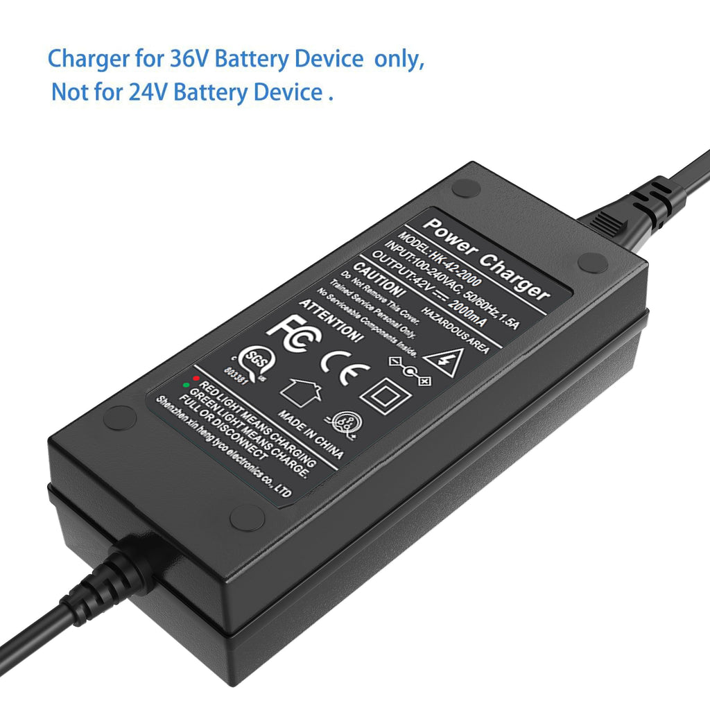 42V 2A Power Adapter 3-Prong Inline Connector Lithium Battery Charger U609414