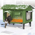 24" Heated Cat House with Escape Door T901