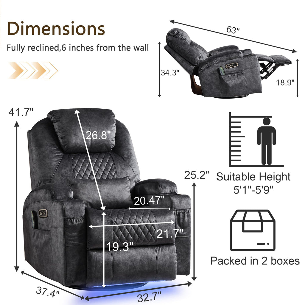 Power Swivel Rocker Recliner Chair V268306
