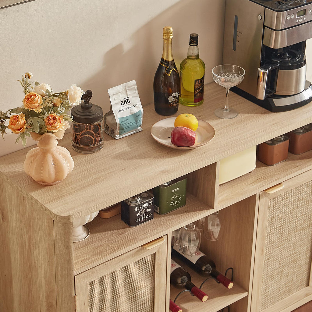 Rattan Wine Bar Cabinet with Storage K3299