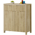 Natural Oak Storage Cabinet with Adjustable Shelves U98351