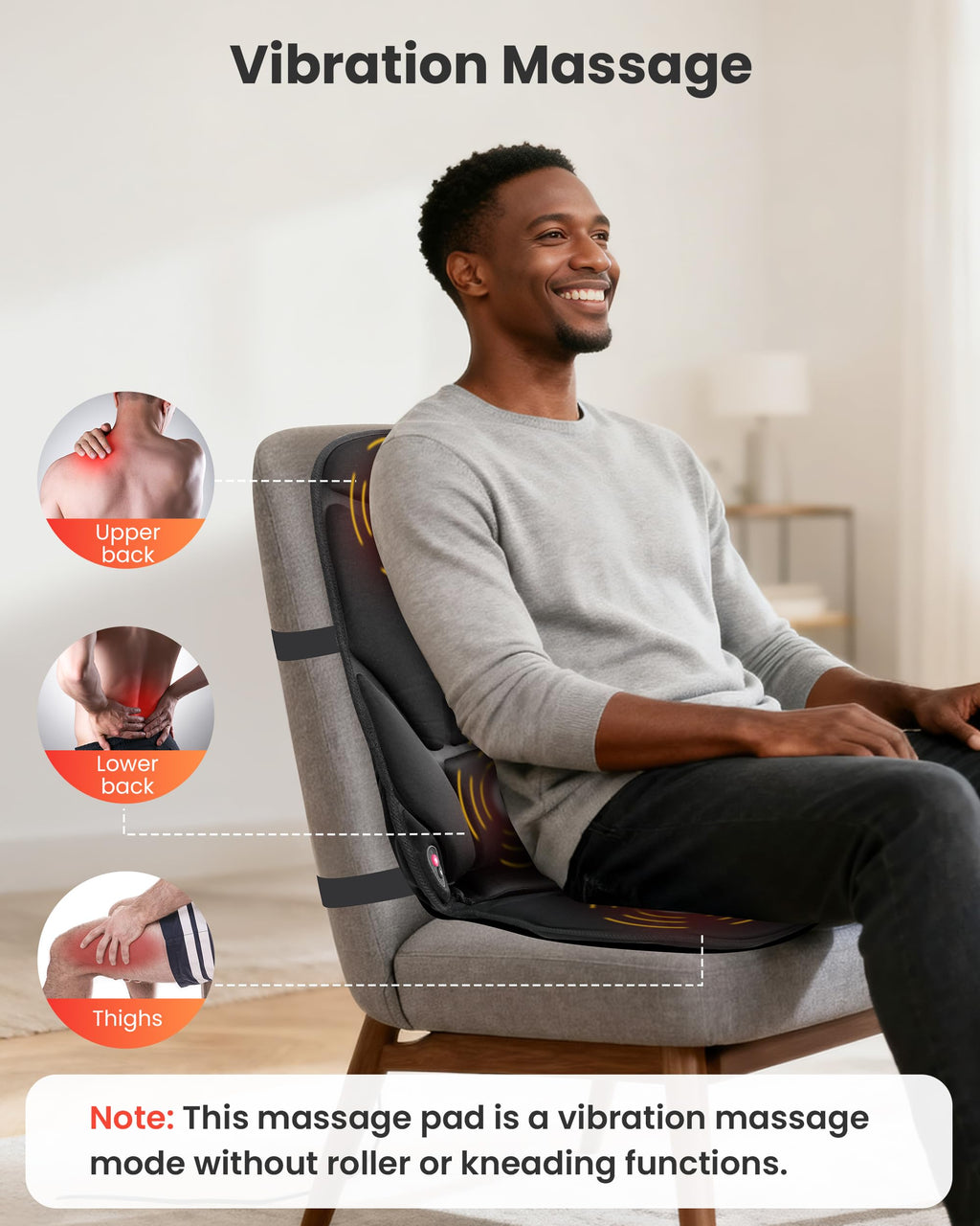 Vibration Back Massager with Heat D751