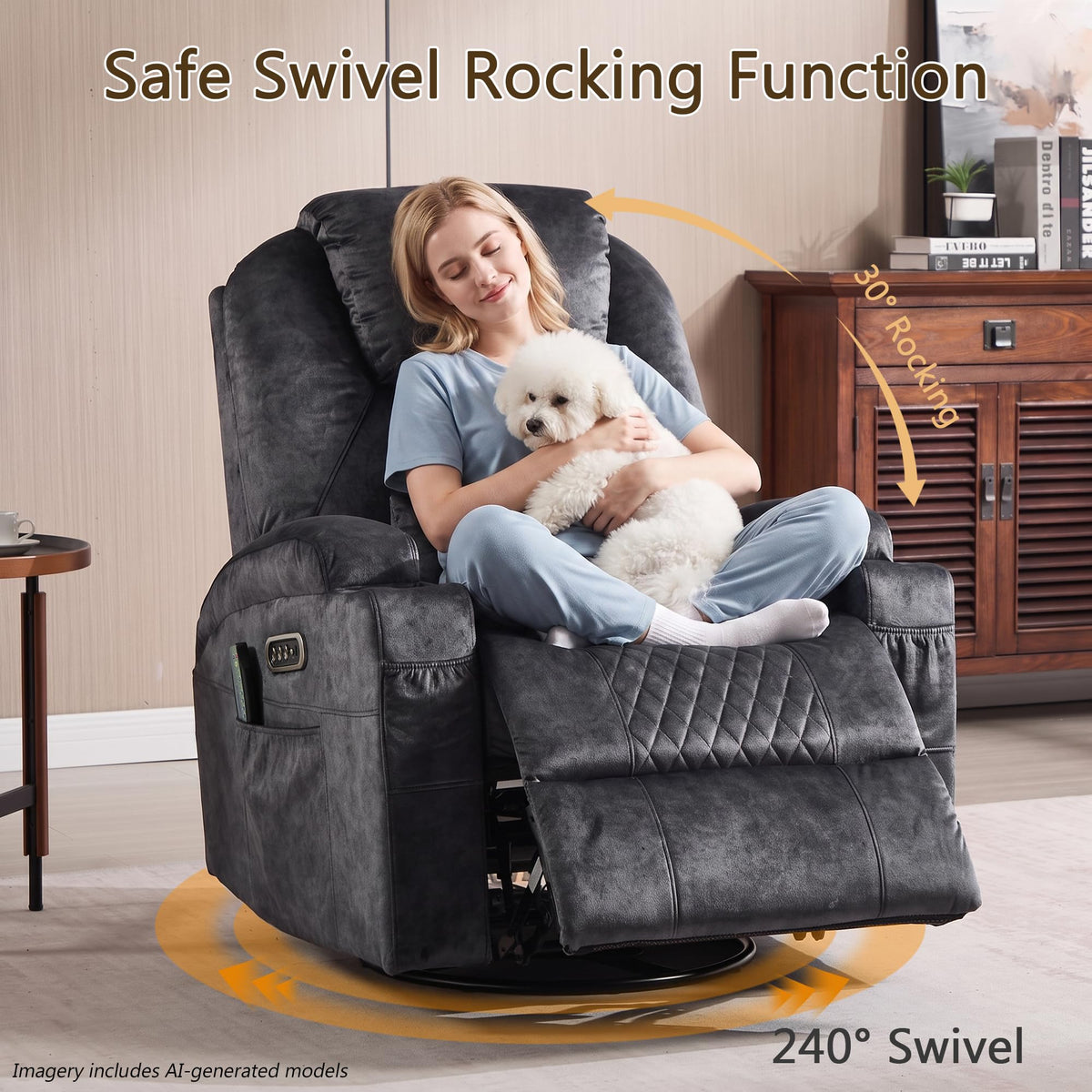 Power Swivel Rocker Recliner Chair V268306