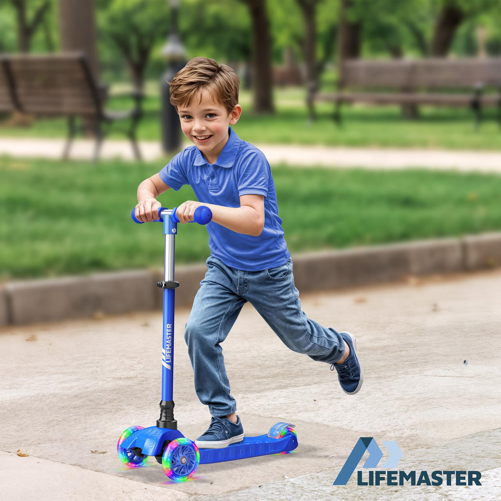 3-Wheel Kids Scooter with Wheel Lights, Adjustable Handlebar R96880
