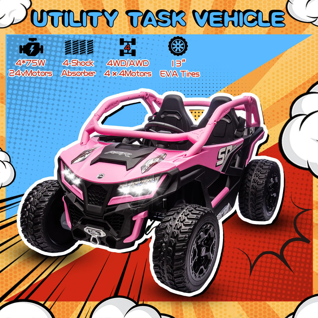 24V 10AH 2-Seater 4x4 Ride on Car UTV M9028