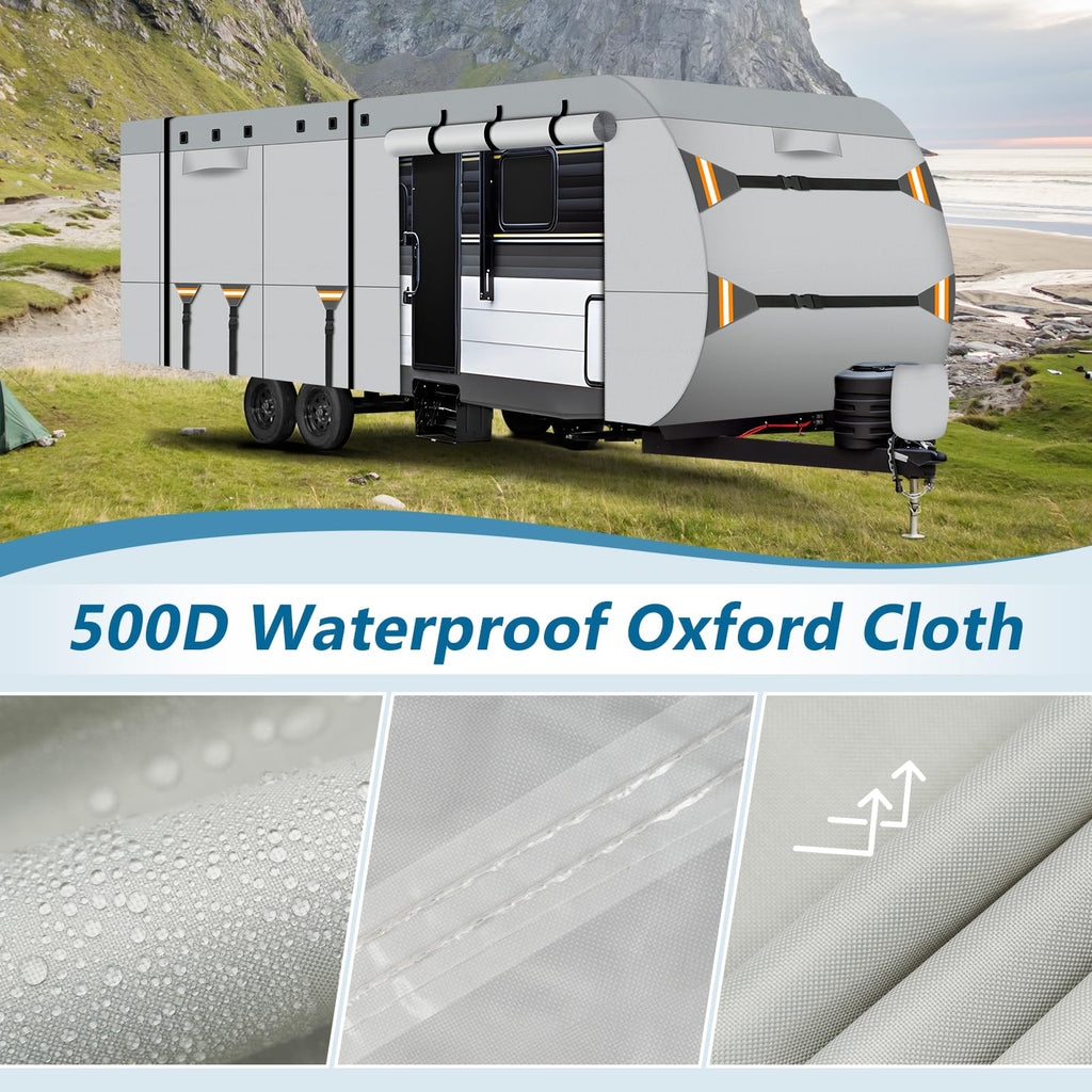 22-24 ft 500D Oxford Waterproof Travel Trailer Cover B903008