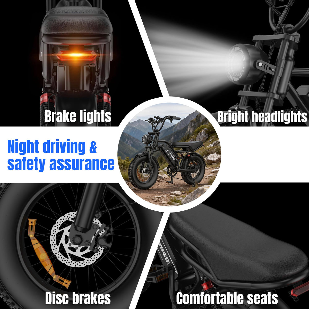 1500W Peak Motor Full Suspension Electric eBike Q626