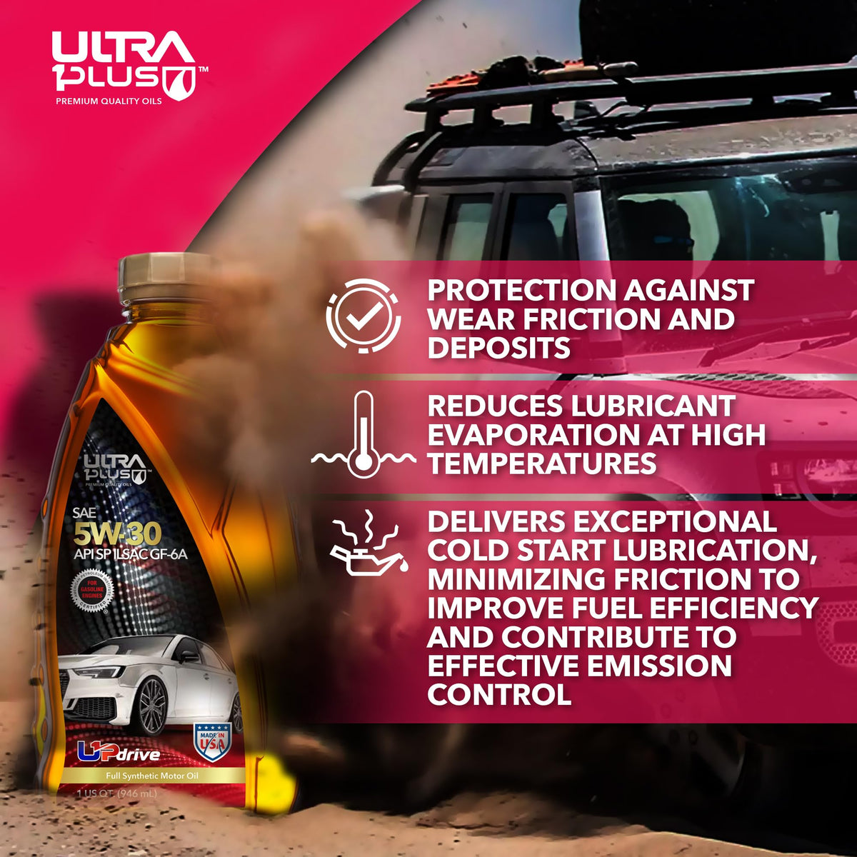 5W-30 Full Synthetic Motor Oil 5 Quart A1376