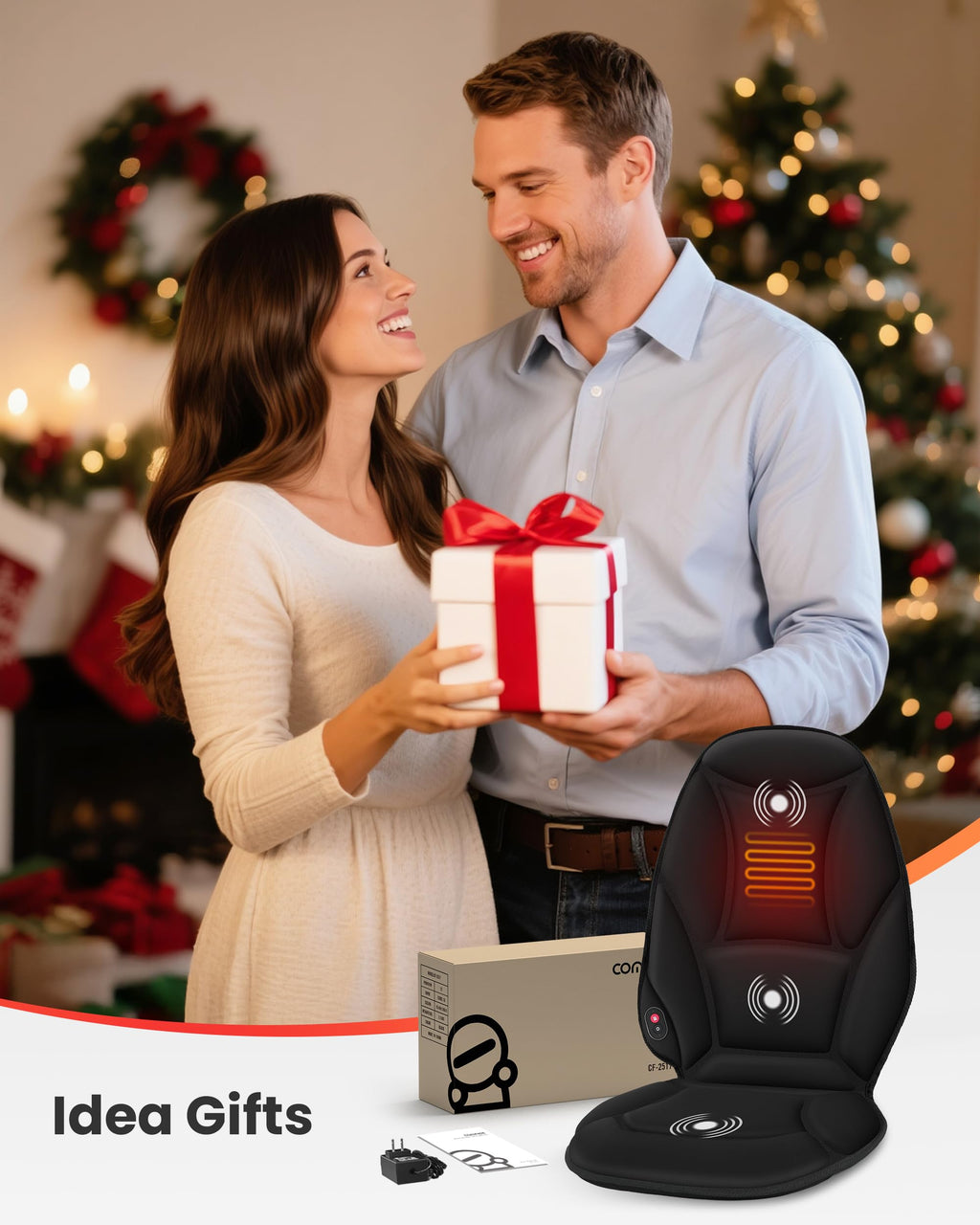 Vibration Back Massager with Heat D751
