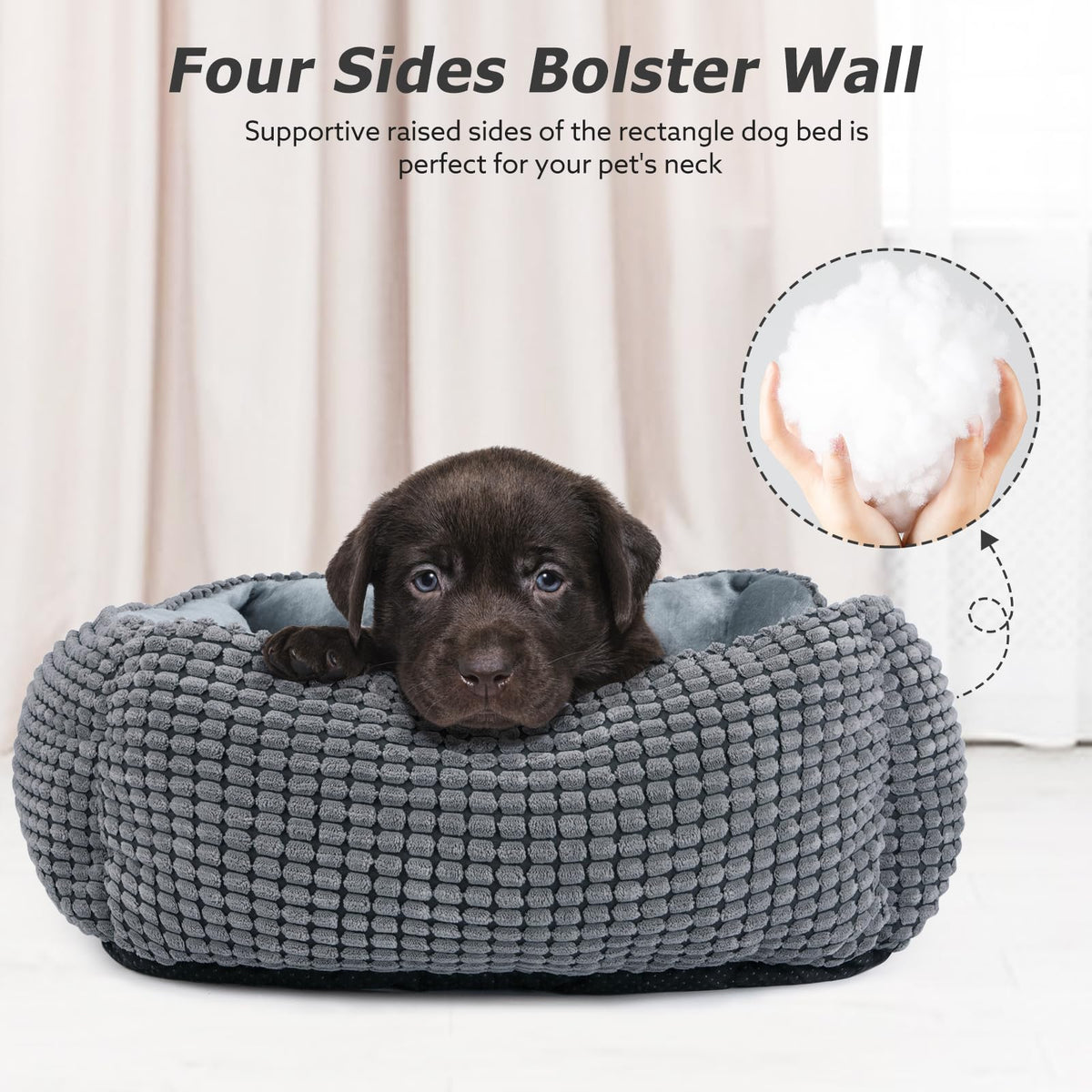 Rectangle Washable Calming Dog Bed X676